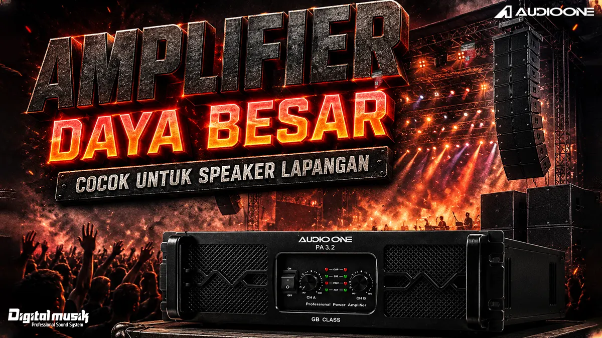 Amplifier profesional untuk speaker lapangan daya besar