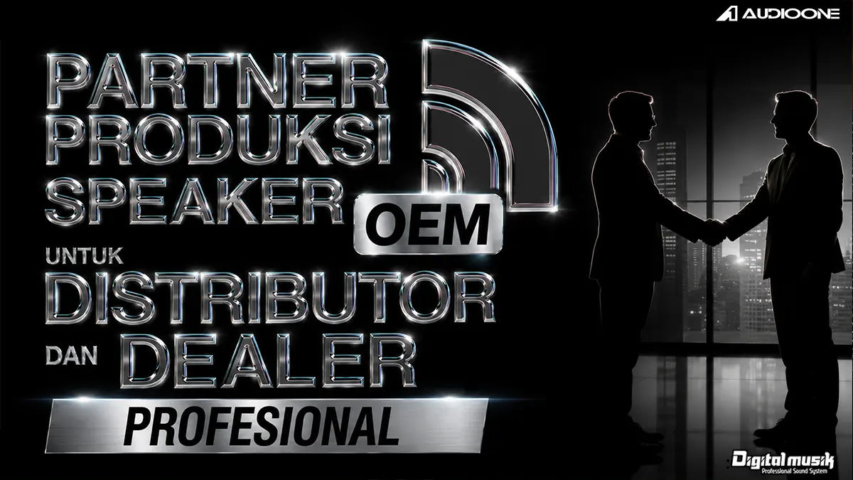 Proses manufaktur speaker cabinet profesional di workshop Digital Musik